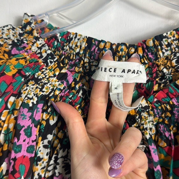 Apiece Apart Esparta Top Size XL Multicolor Floral Organic Cotton - Picture 5 of 9